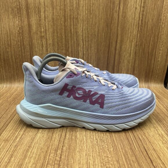 Hoka One One Mach 5 Womens Size 10 B Purple Blue Athletic Running Shoes Sneakers - Picture 1 of 9